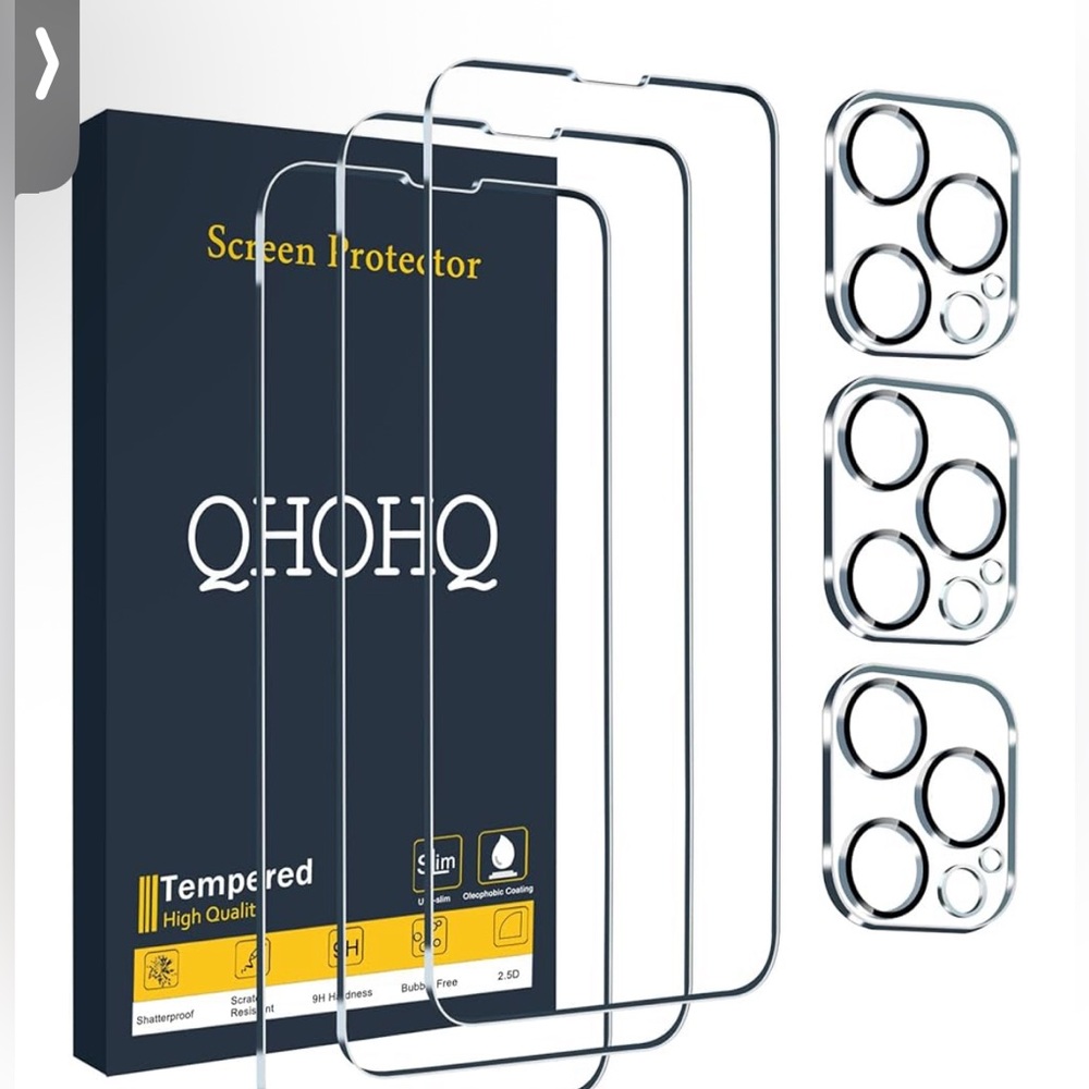 QHOHQ Screen Protector and Camera Lens Set - iPhone 13 Pro Max